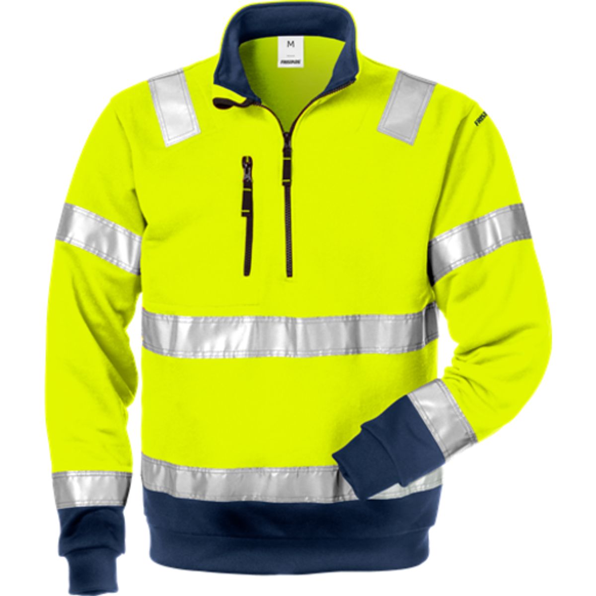 HI VIS LYNLÅS SWEATSHIRT KL.3 FRISTADS HV. GUL/MARI 2XL