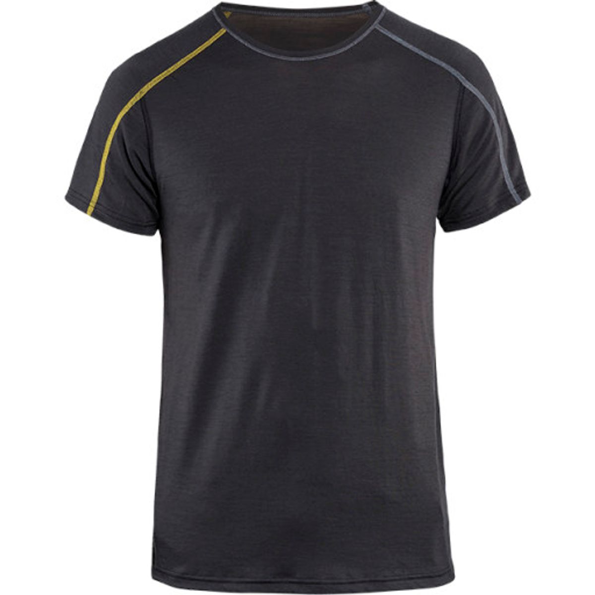 UNDERTØJ T-SHIRT 100% MERINO X DARK GREY/YELLOW L