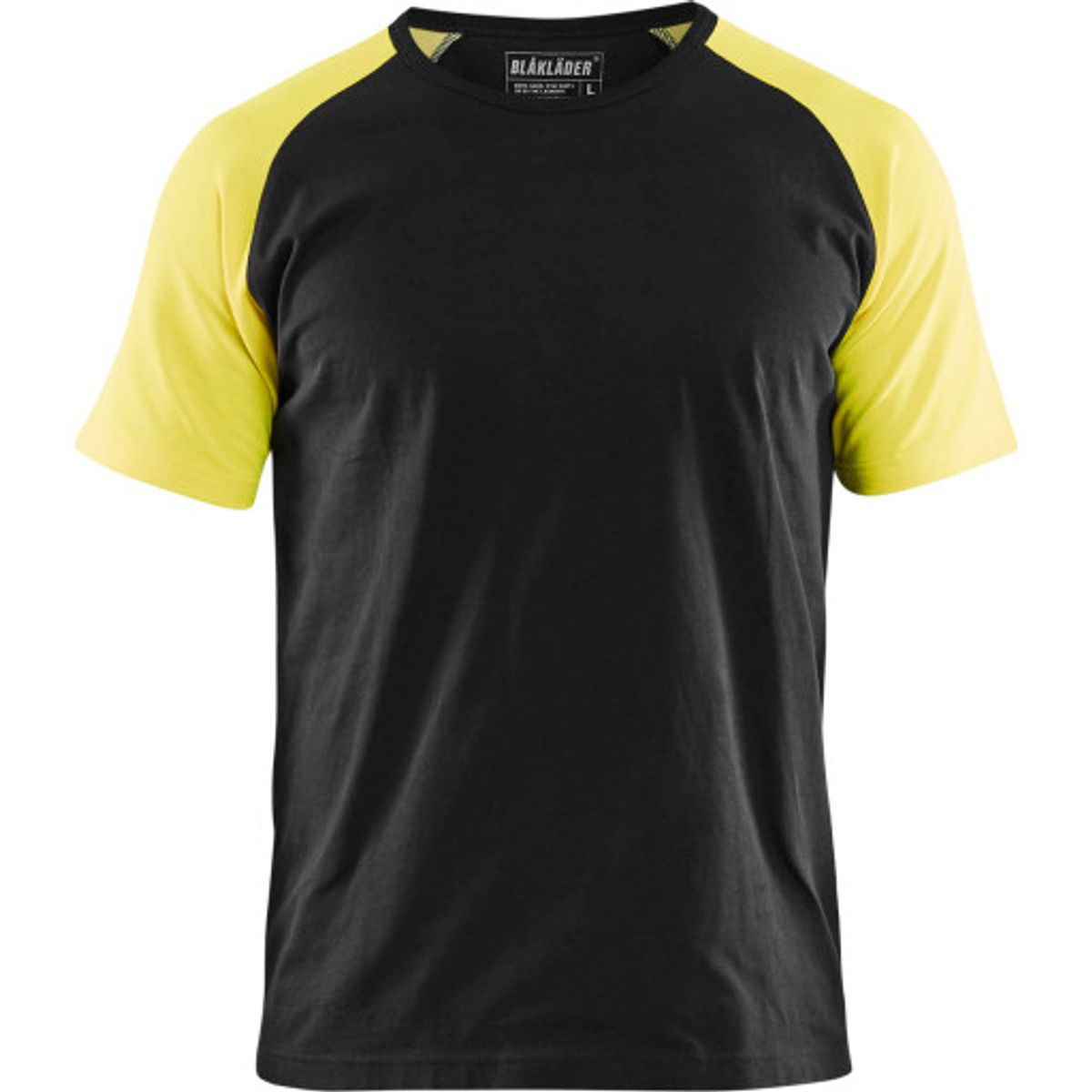 T-shirt Sort/High Vis Gul XS