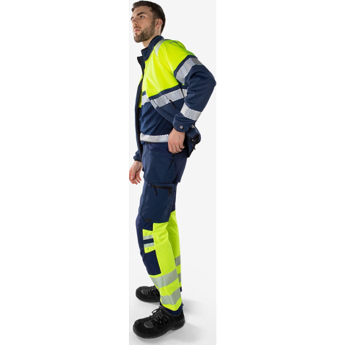 HiVis Green håndværker stretch