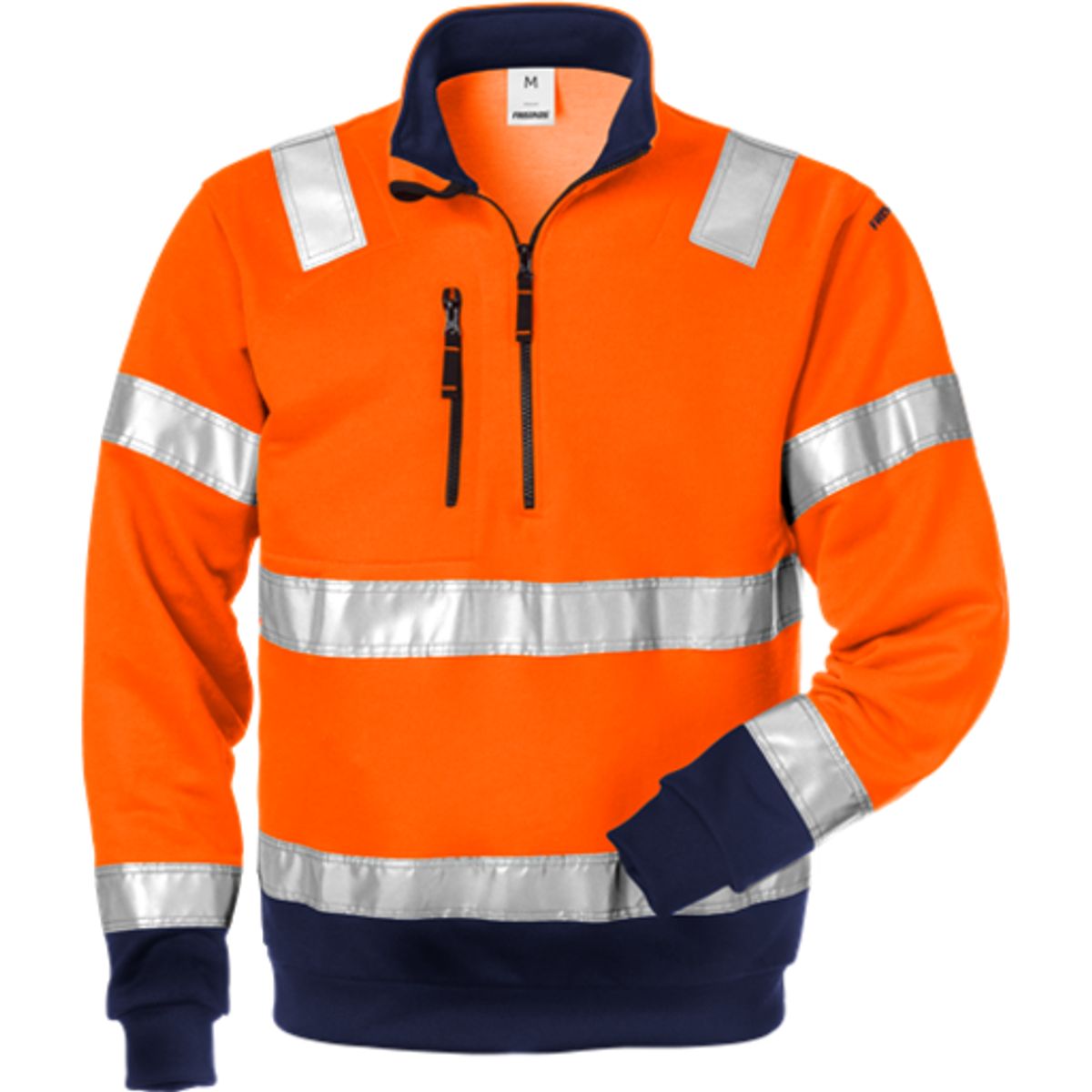 SWEATSHIRT WORKERS ORAN 728-3X FRISTADS HVID/ORANGE/MARINE