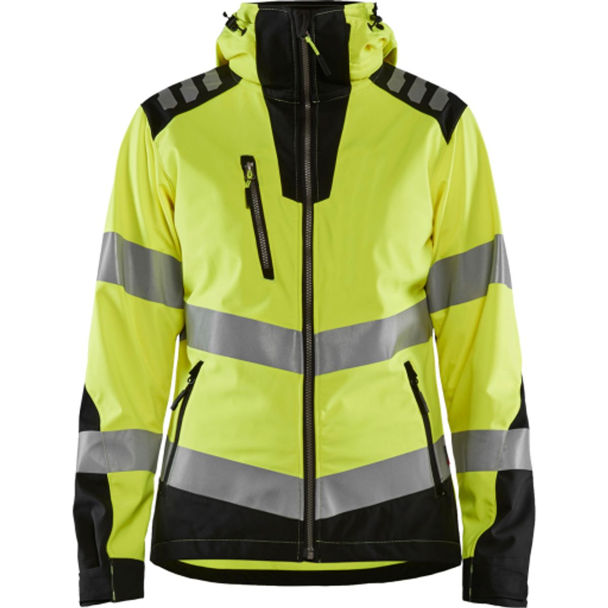 DAME HIGH VIS SOFTSHELL JAKKE