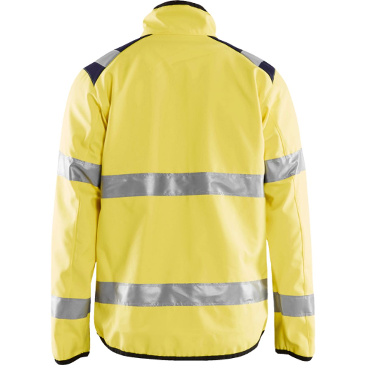 HIGH VIS LIGHT SOFTSHELL JAKKE GUL/MARINEBLÅ L