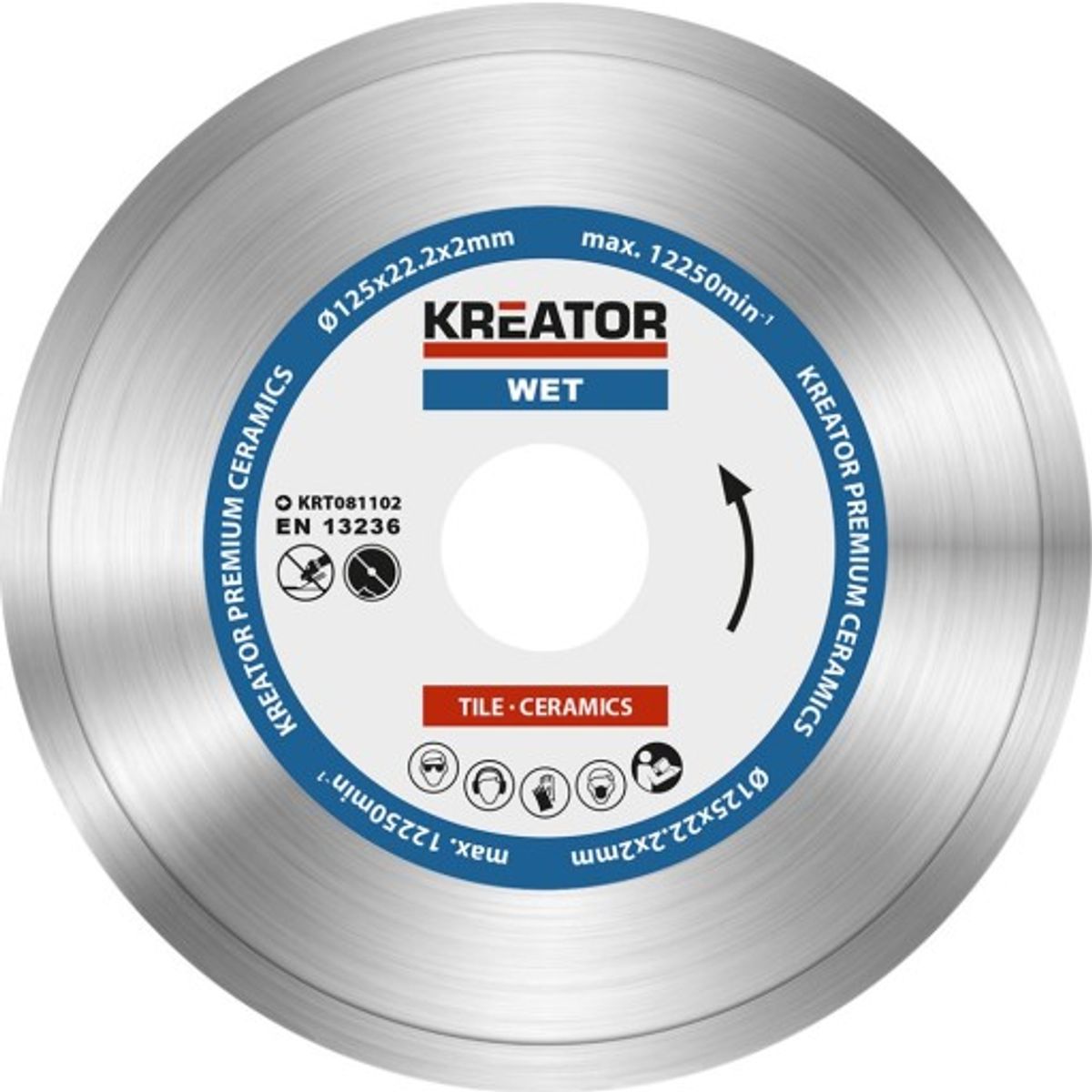 Kreator Premium 5 diamantklinge til vådskæring - Ø125mm