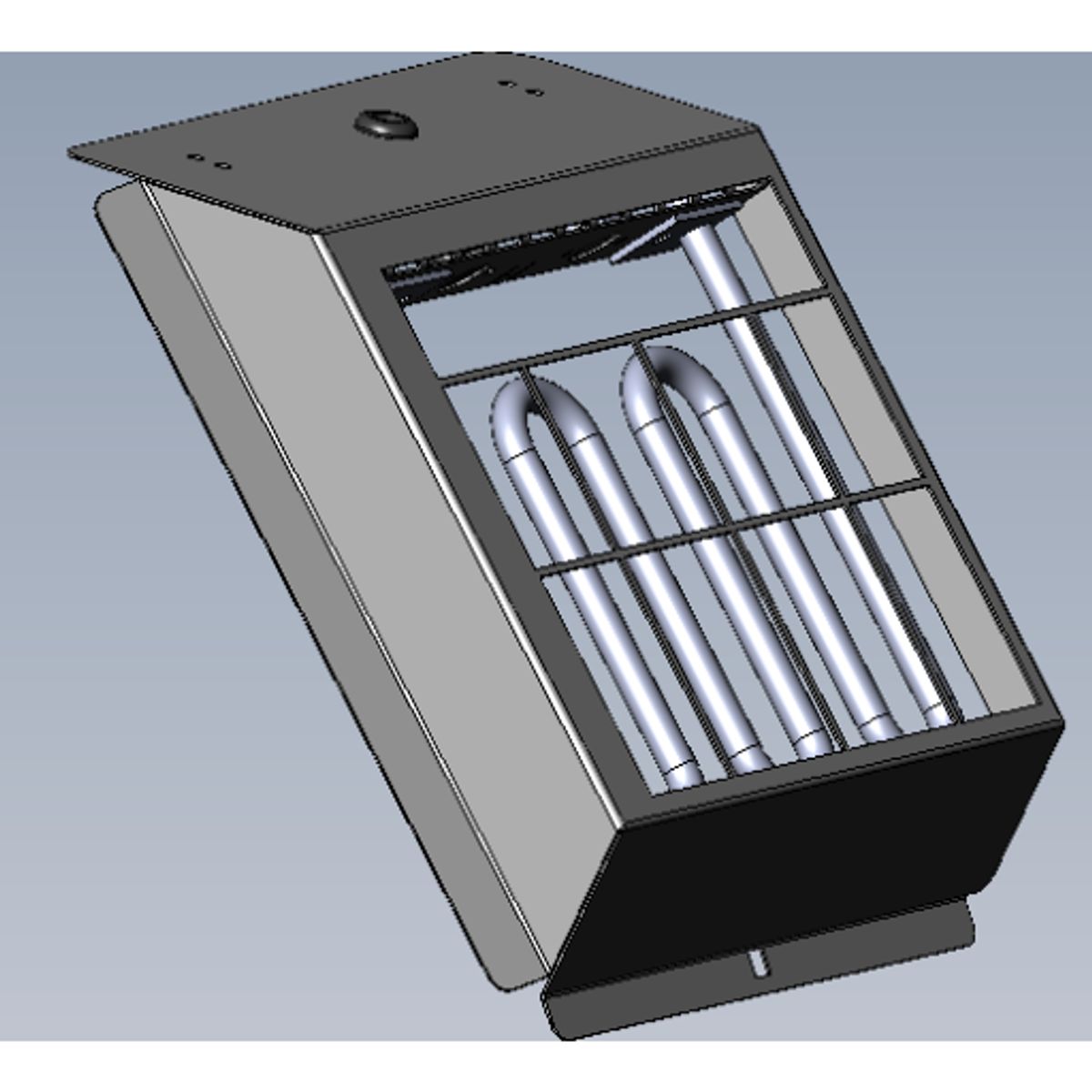 Dantherm el-forvarmeflade 900W t/ventilationsanlæg metal Aluzinc