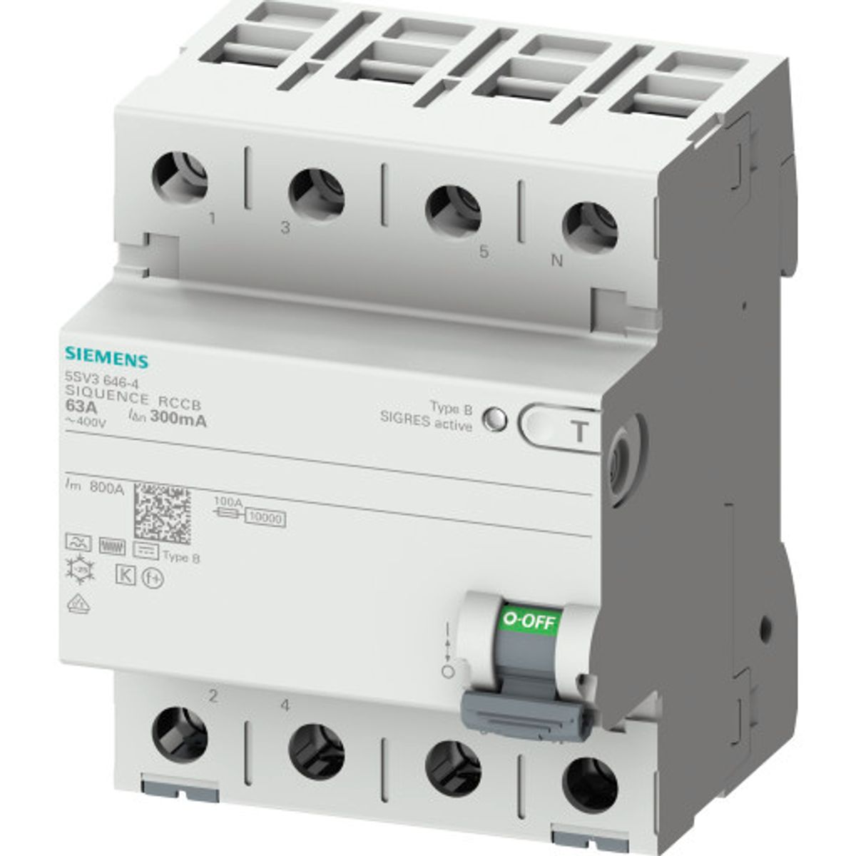 Siemens 5SV HPFI relæ B, 4P, 40A