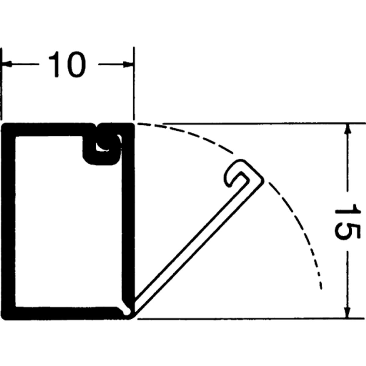 2 meter Tehalit kabelkanal, 10x15 mm, hvid