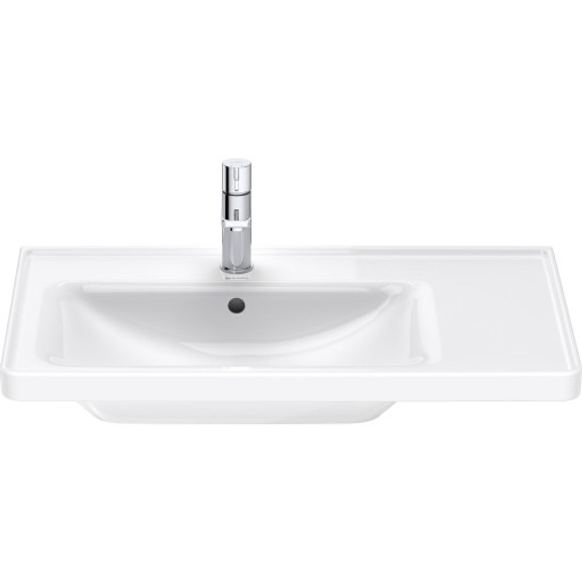 Duravit D-Neo håndvask, 80x48 cm, venstre, hvid