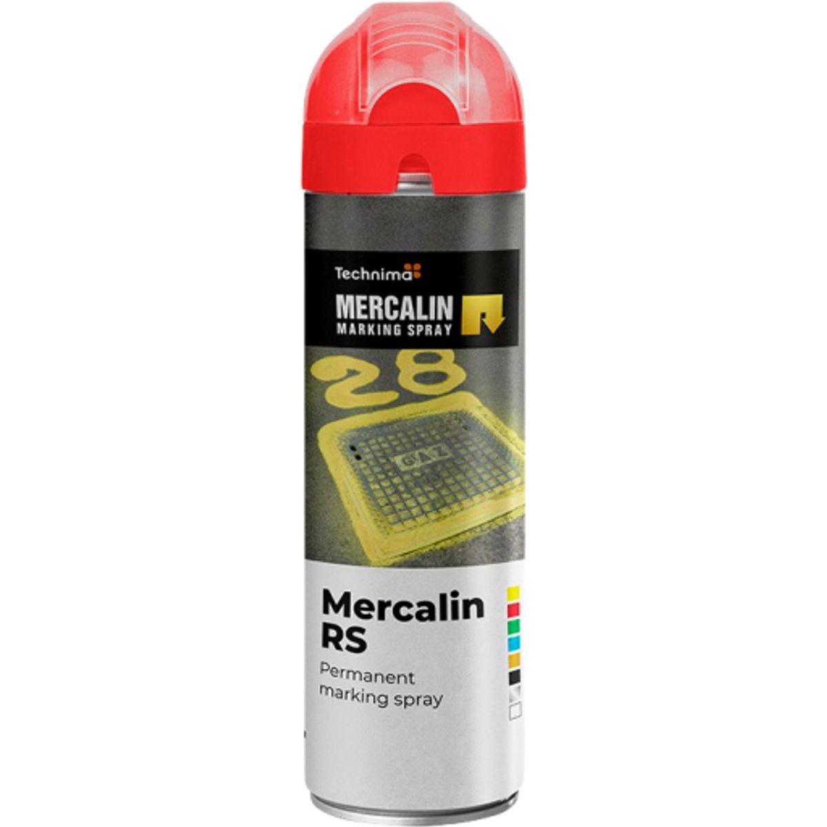 Mercalin markeringsspray - 500gr - rød