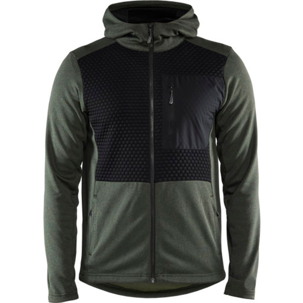 Blåkläder hættetrøje 35402533 full Zip, grøn/sort, str. XS