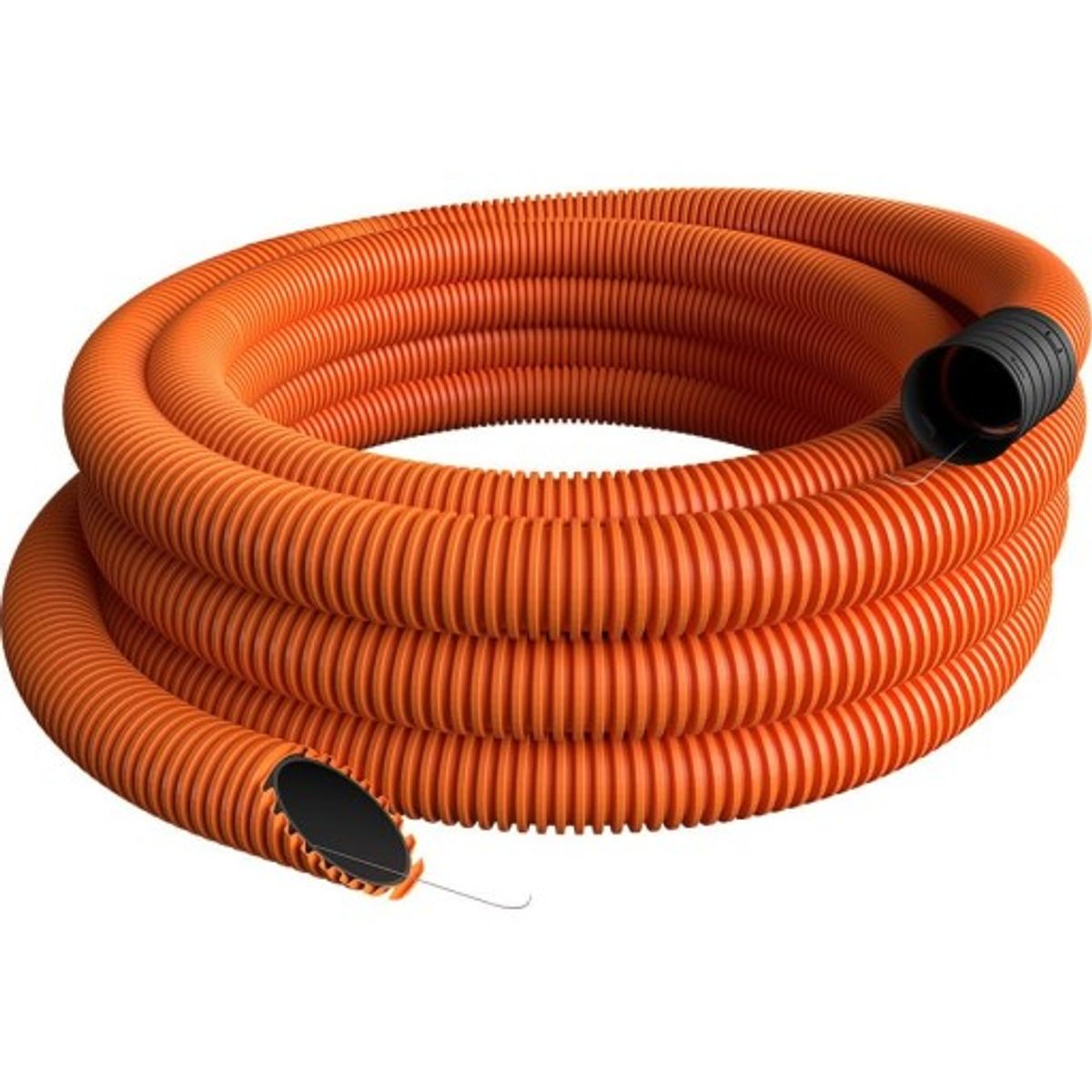 50 meter EVOCAB FLEX 50/39 mm PE-kabelrør m/mf., korr./glat, 50 m, orange