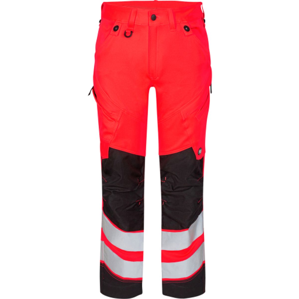 FE Engel stretch buks 2544, High-Vis, kl.2, rød/sort, str. K84