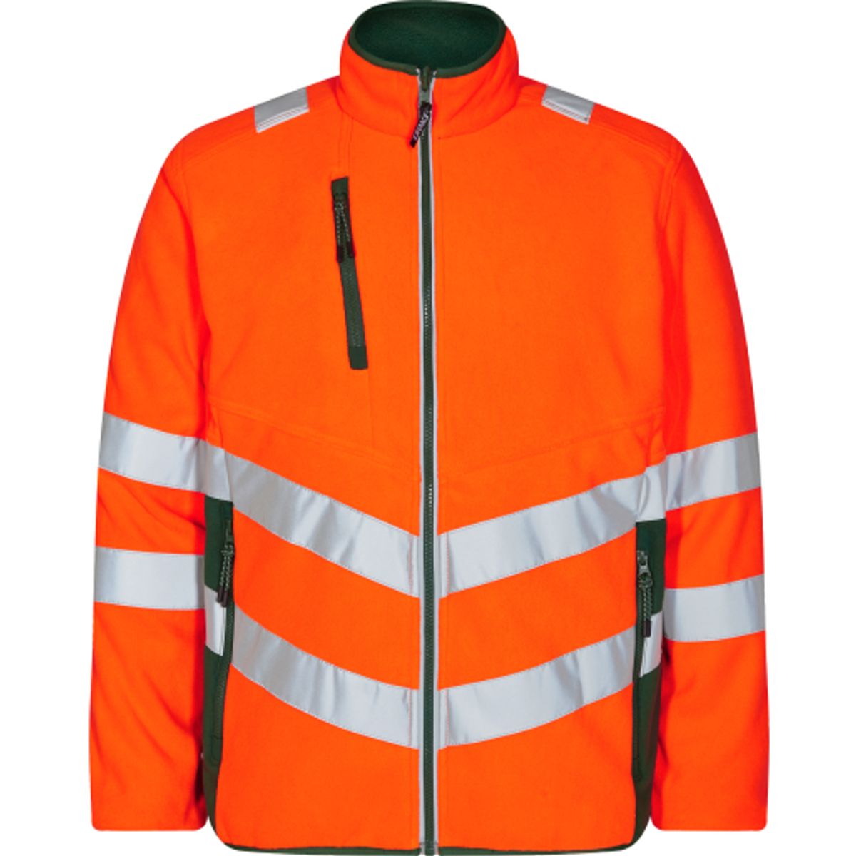 Engel Safety fleecejakke 1192 High-Vis orange/grøn kl.2 str. M