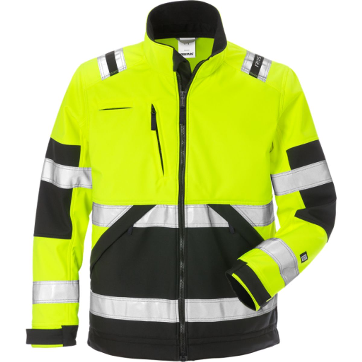 HI VIS SOFTSHELL GUL/SORT 2XL