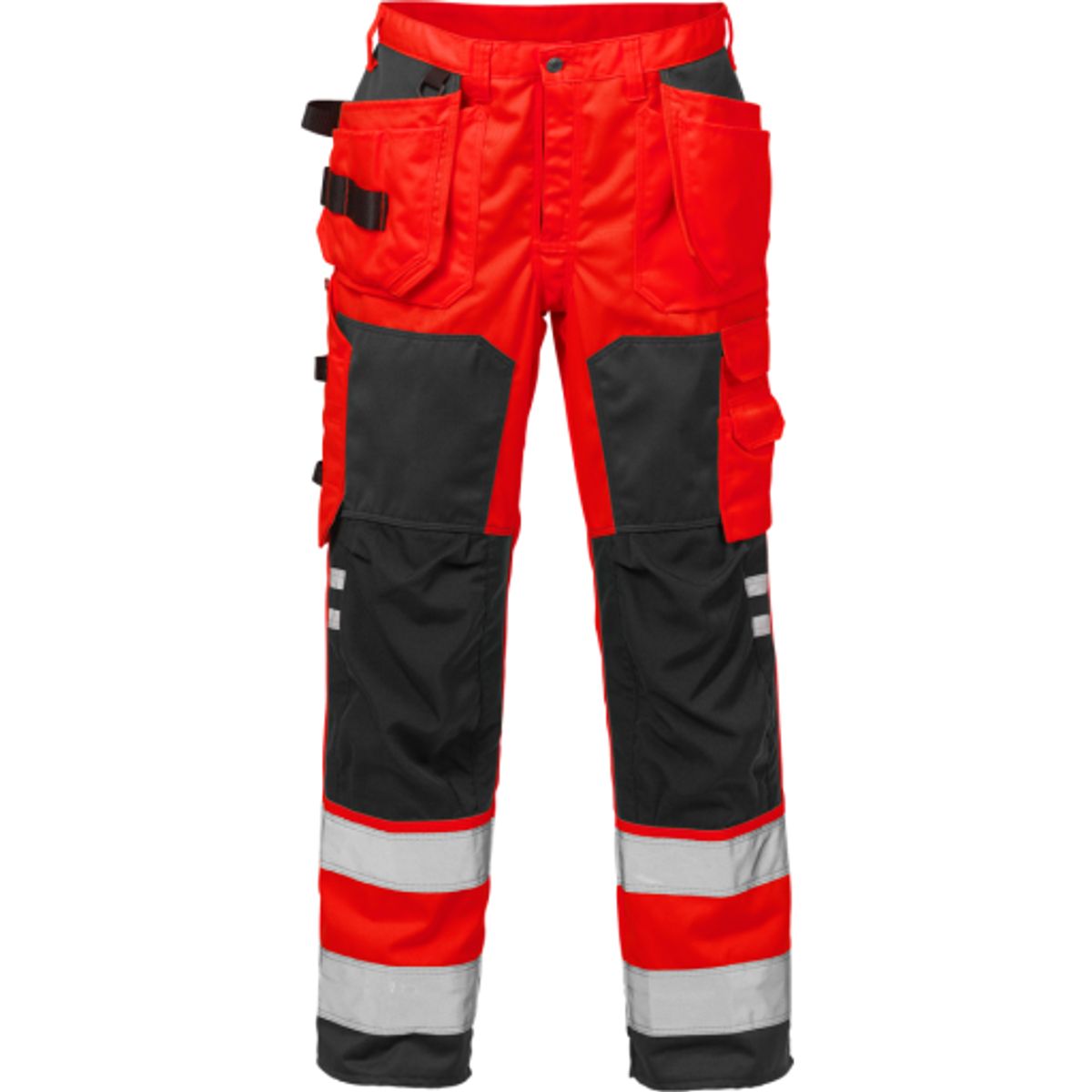 HI-VIS BUKSER KL.2 RØD/SOR 116