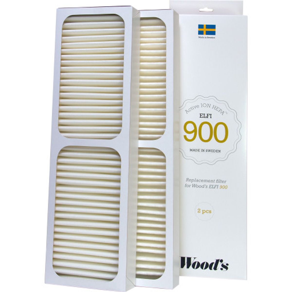 Wood's HEPA filter til ELFI-900, 2 stk.