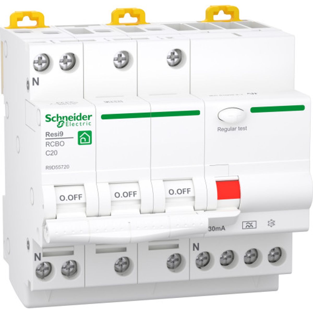 Schneider Resi9 XP kombiafbryder C, 3P+0, 20A