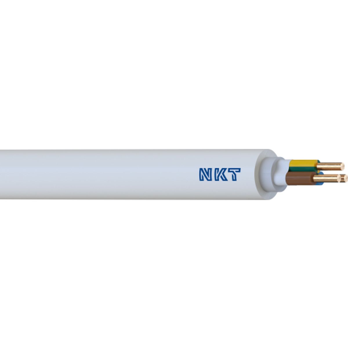 100 meter Kabel HJX/NOIKLX Xtra B2ca 3G2,5 R100, hvid