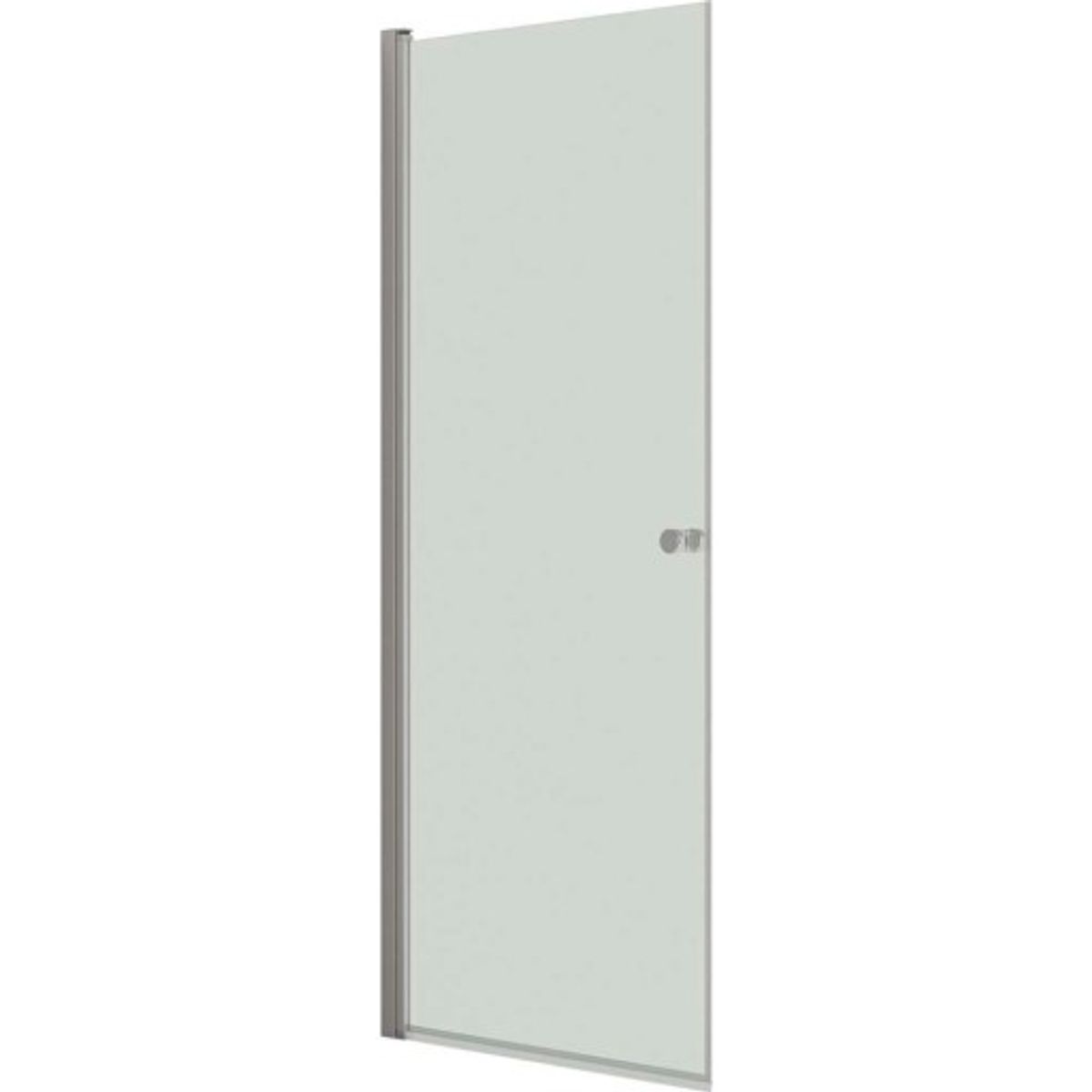 Dansani Match brusedør, model A, 87 cm, klart glas, satin profil