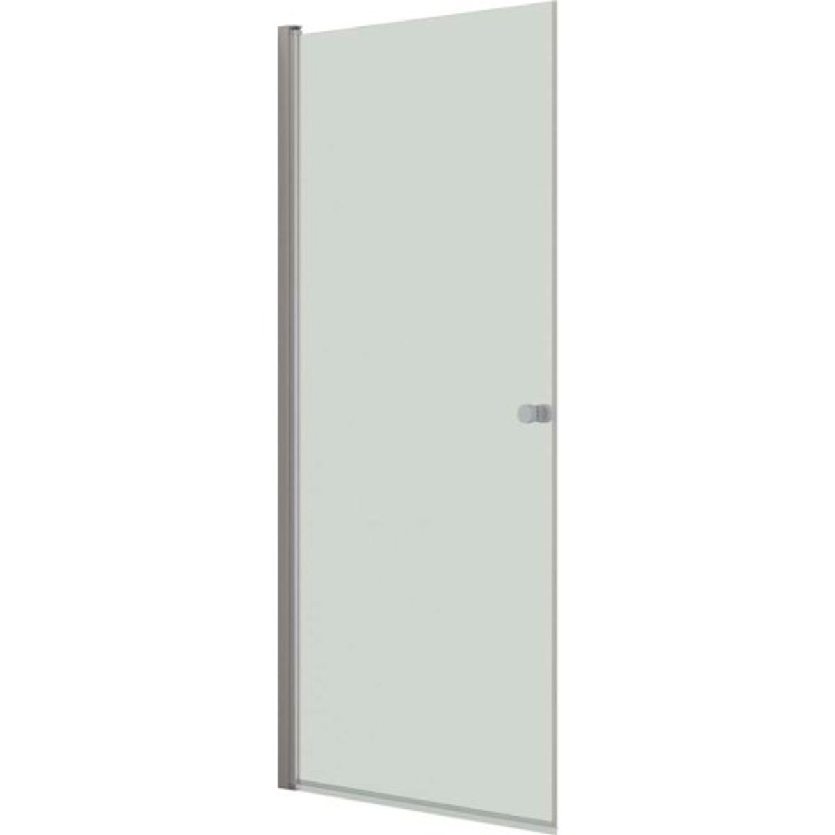 Dansani Match model A brusedør, 97 cm, klart glas, satin profil