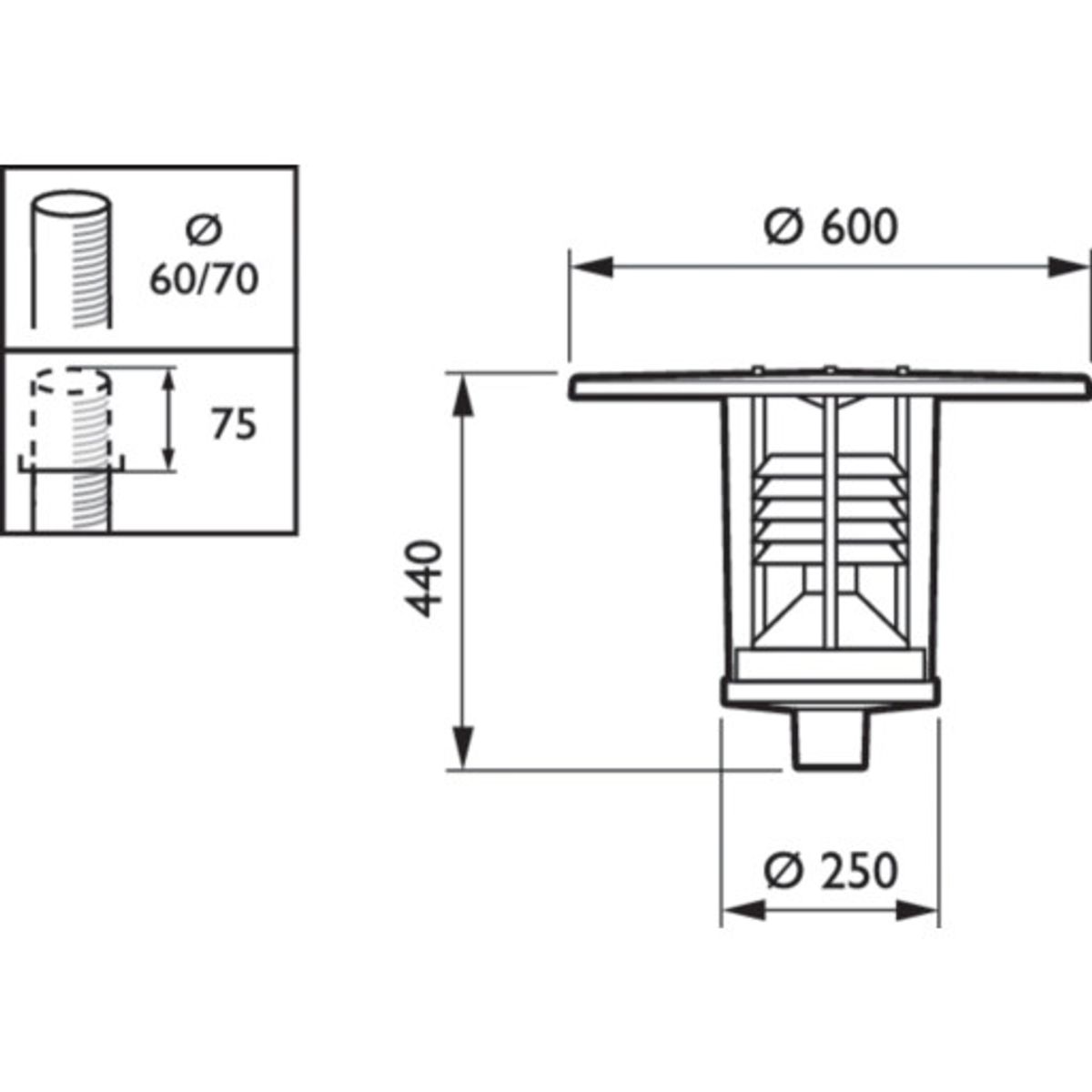 Parkarmatur GrandeVille BPS962 LED 34W 3400 lm 840, LO-O, u/lygtetag