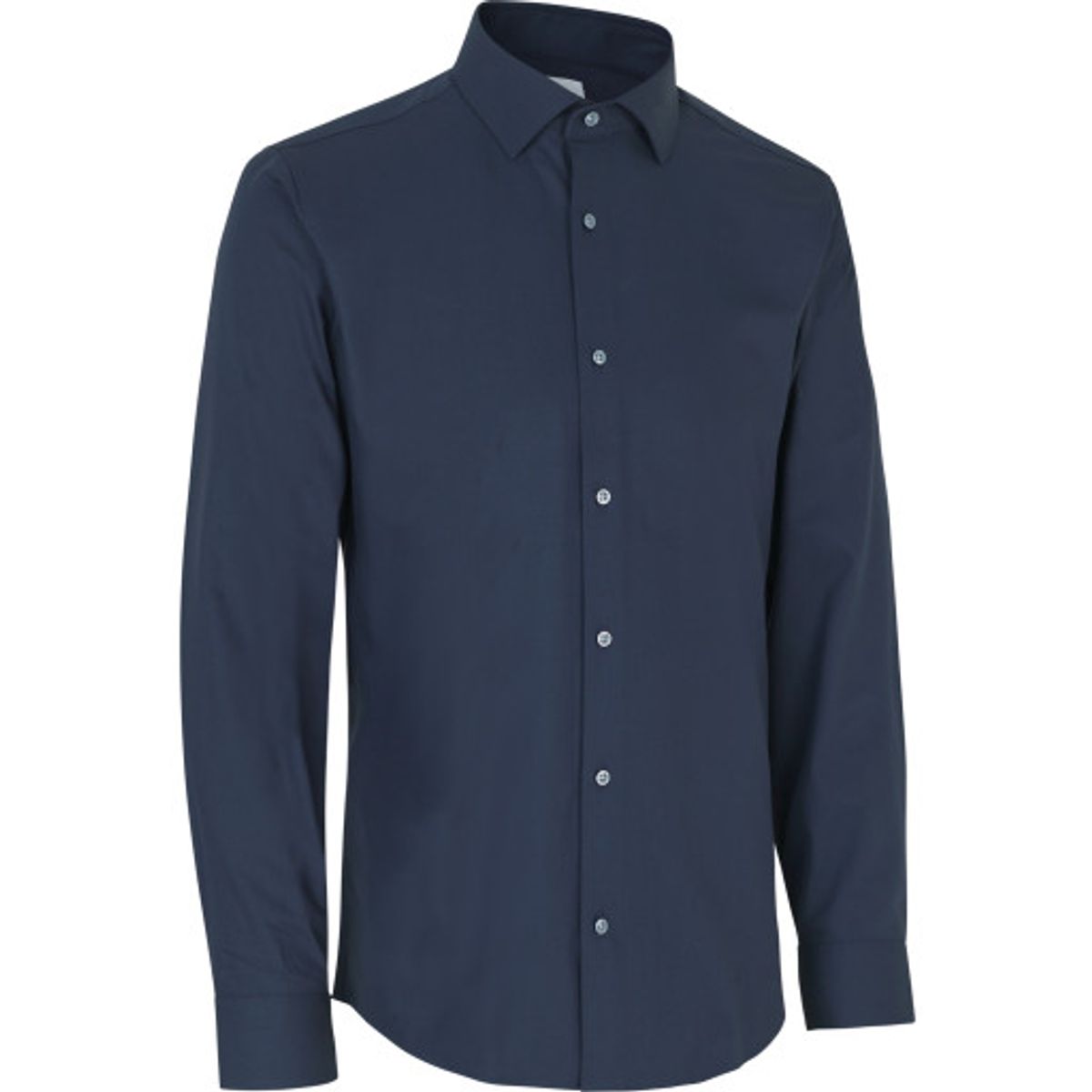 Seven seas hybrid skjorte S51, slim fit, navy, str. m