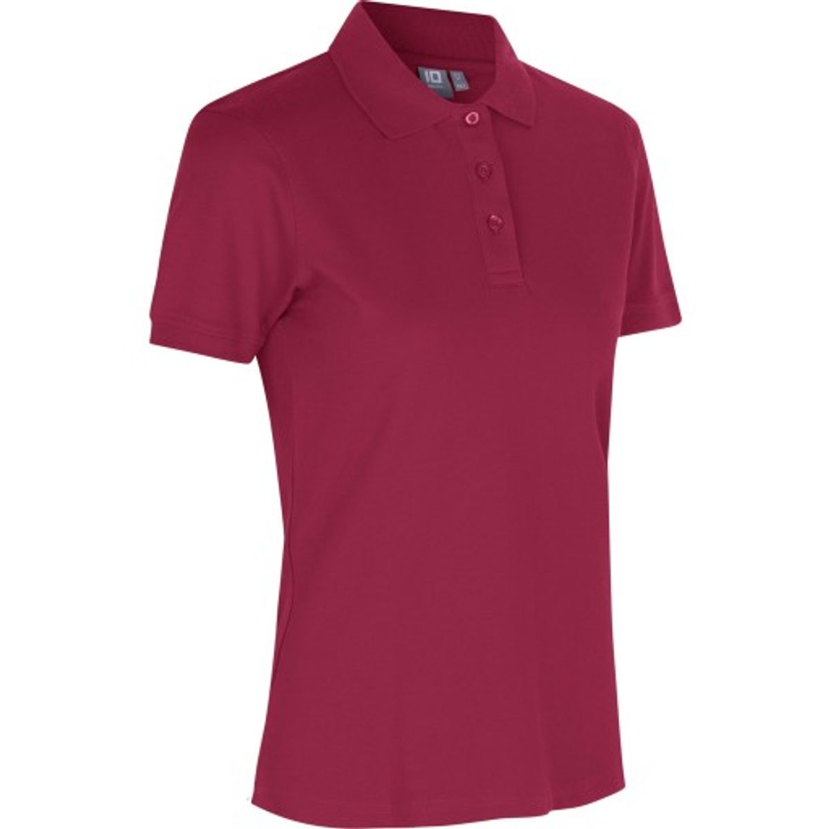 STRETCH POLOSHIRT DAME CERISE