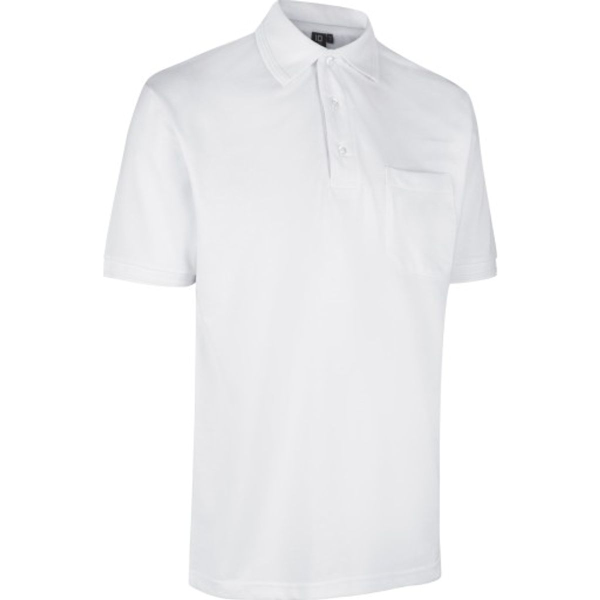 POLOSHIRT M/LOMME HVID M