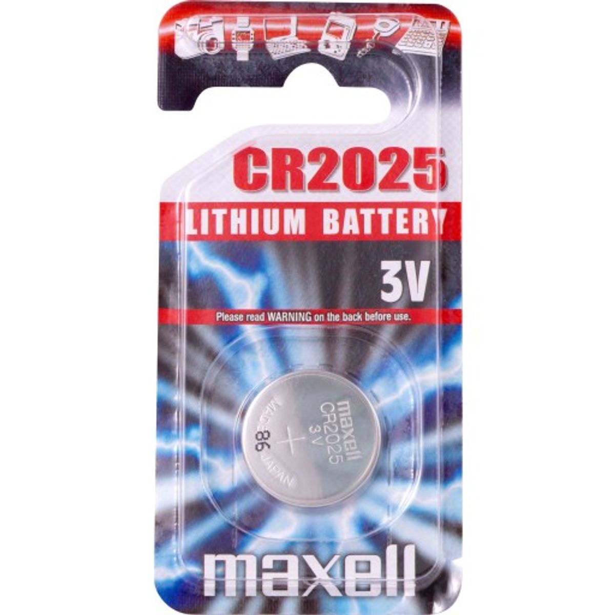 Maxell Lithium CR2025 knapcelle batteri, 1 stk.