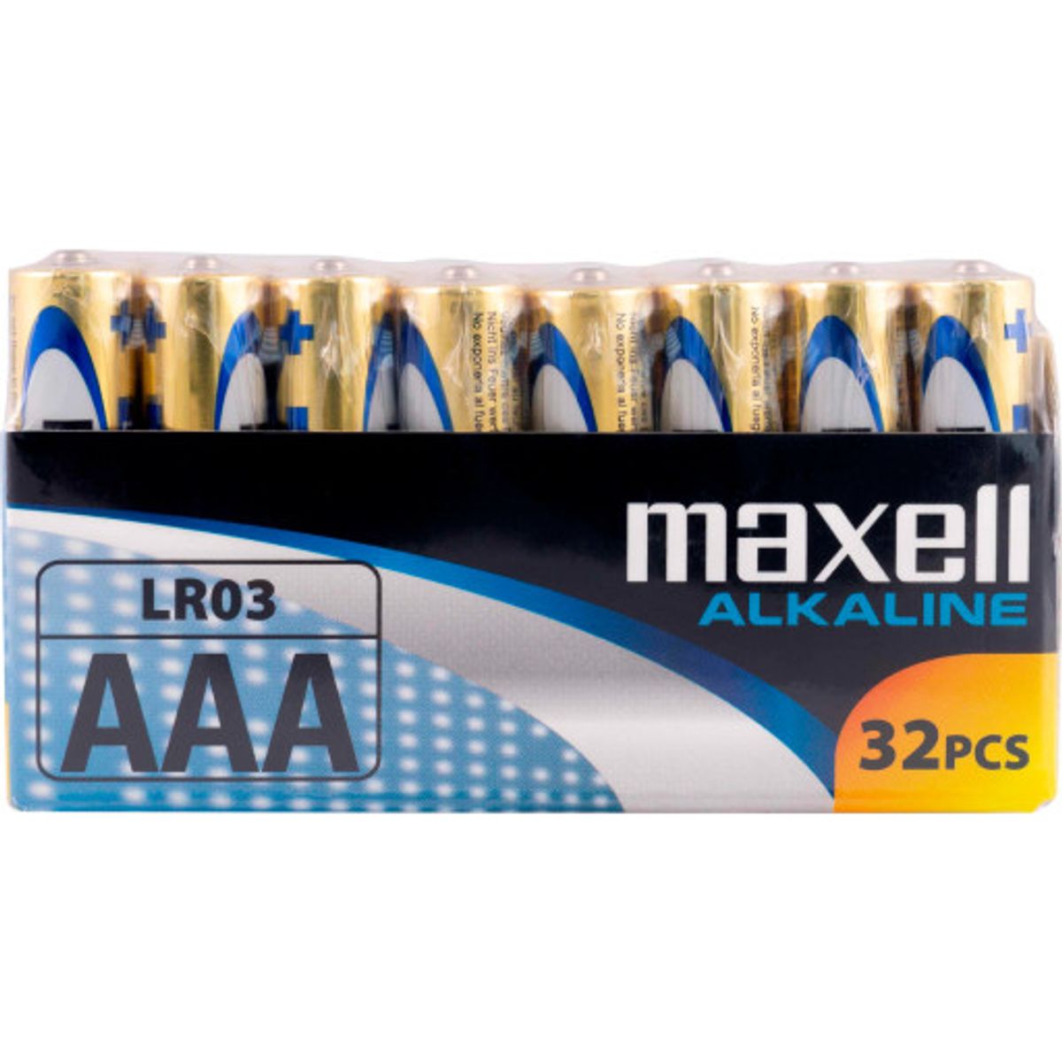 Maxell Long Life alkaline AAA / LR03 Shrink batterier, 32 stk.