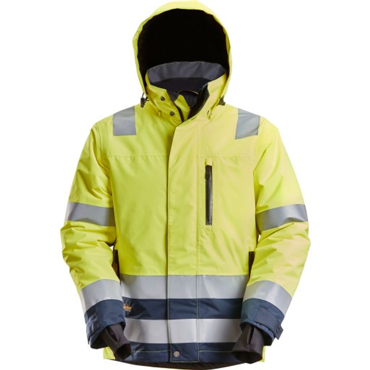 Snickers High-Vis vinterjakke, 1132, vandtæt, gul/navy, kl.3 3XL