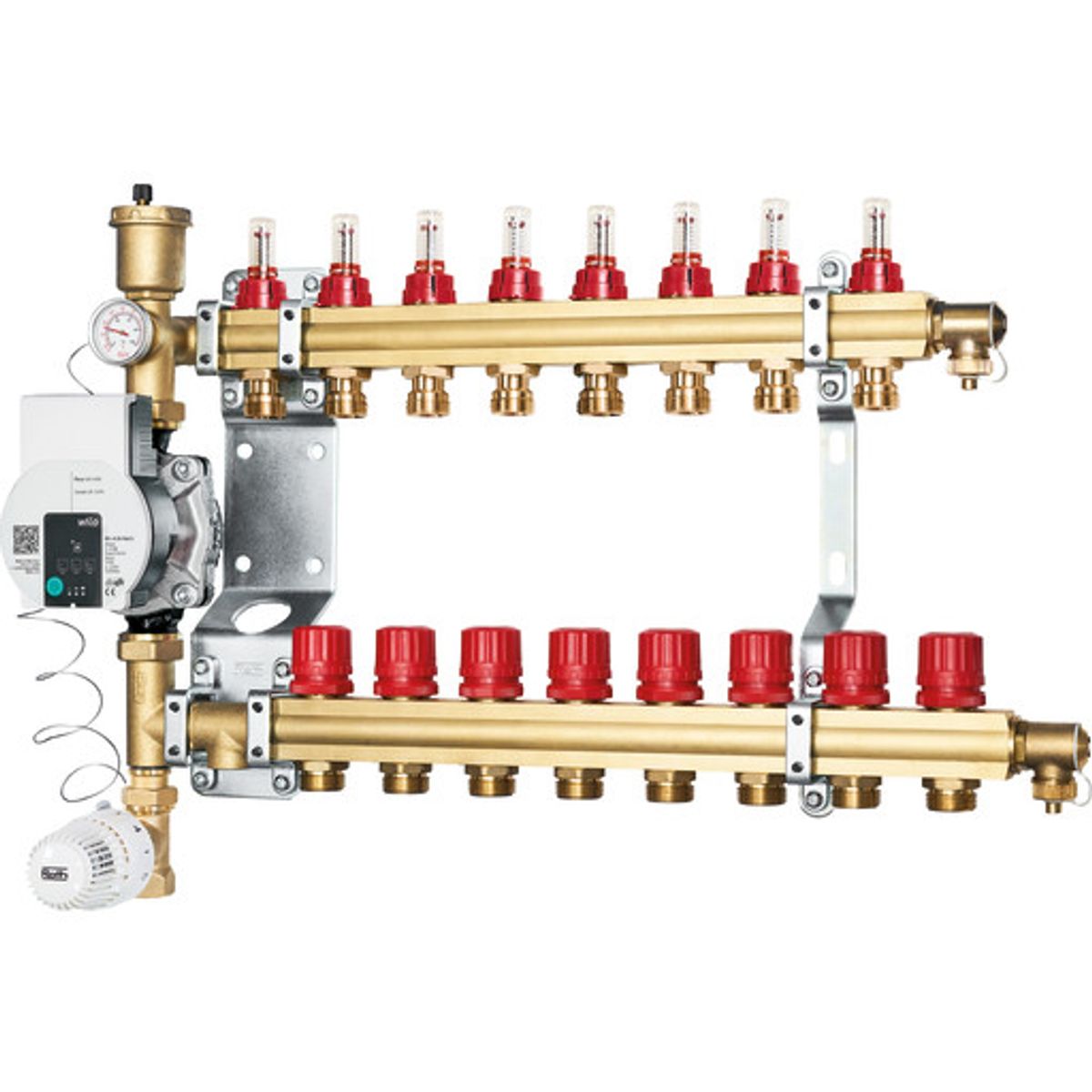 Roth ShuntUnit-8 med flowmåler, pumpe, monteringsbeslag mv.