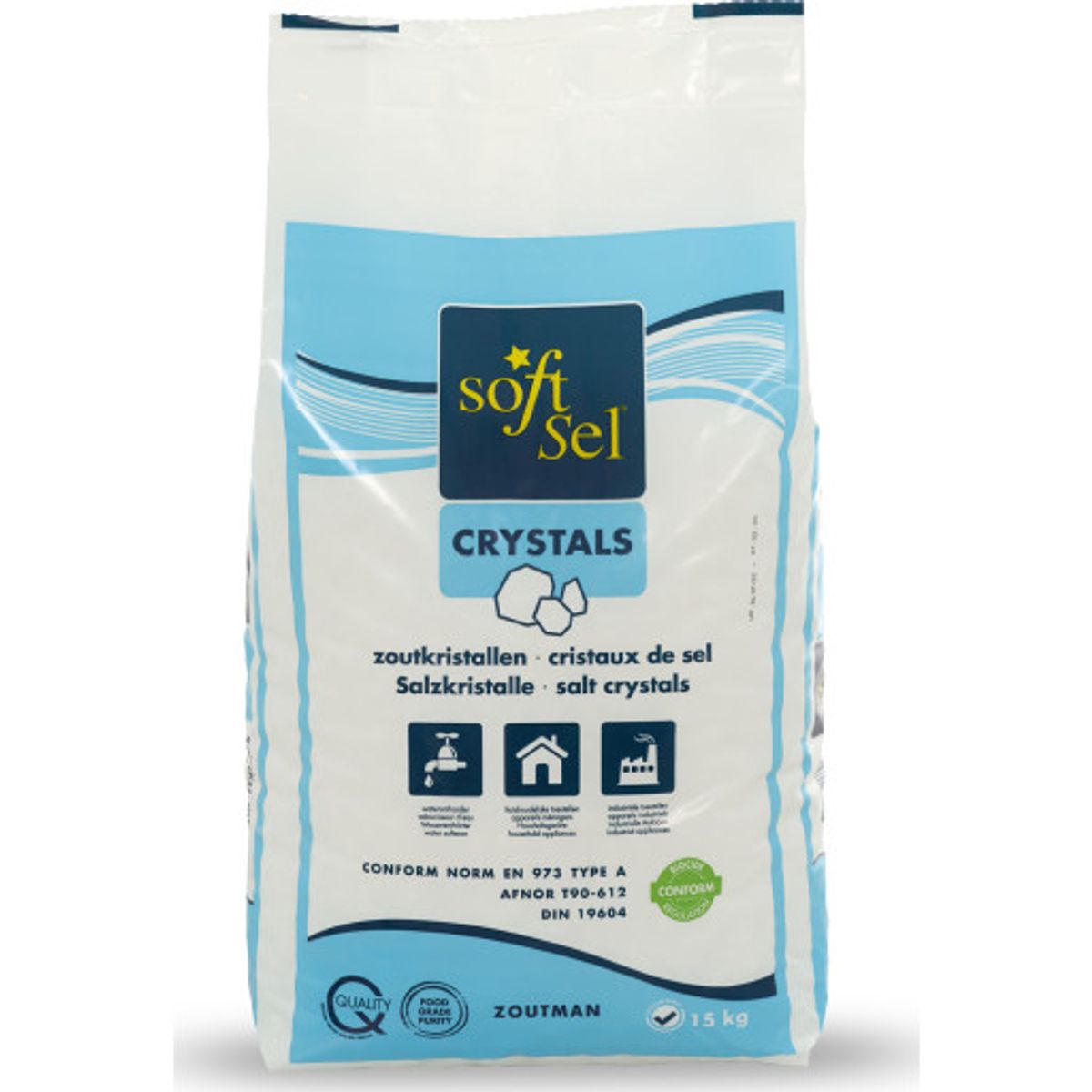 Aqua Danmark saltkrystaller, 15 kg