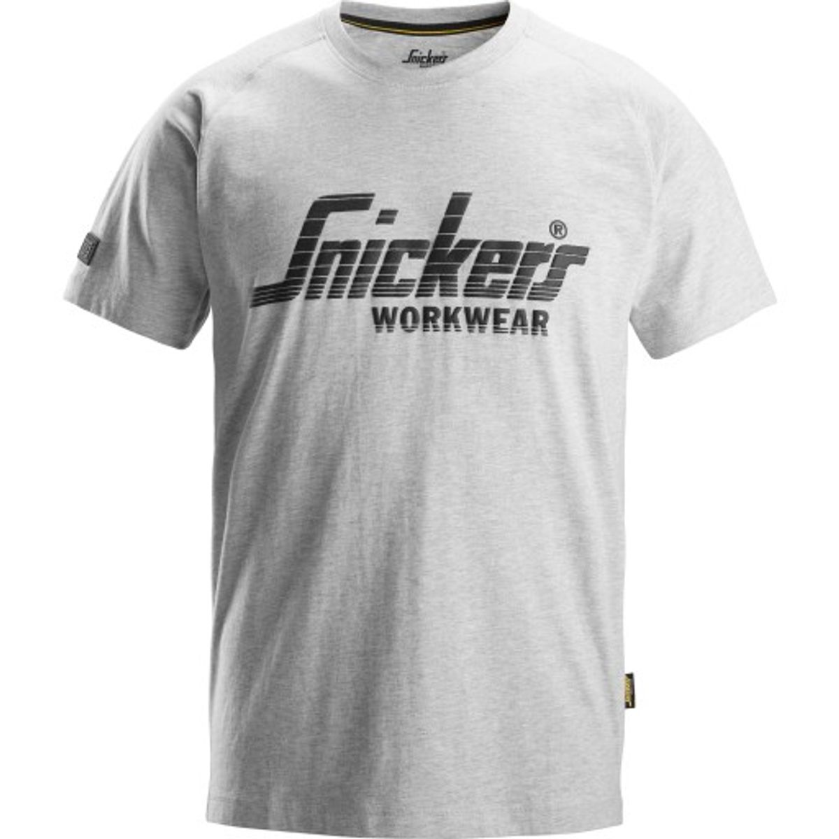 Snickers T-shirt 2590 med logo, lys gråmeleret, str. XL