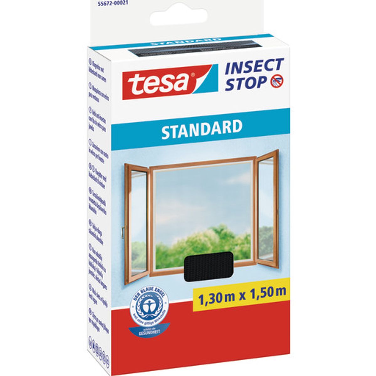 Tesa Insect Stop Standard insektnet, sort - 1,3 x 1,5m