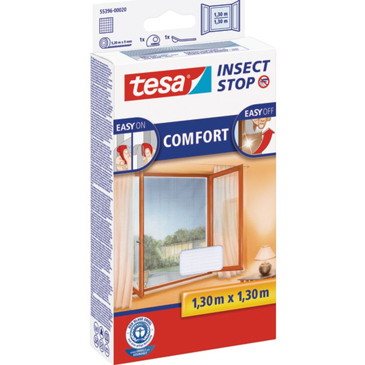 Tesa Insect Stop Comfort insektnet 130x130 cm i hvid