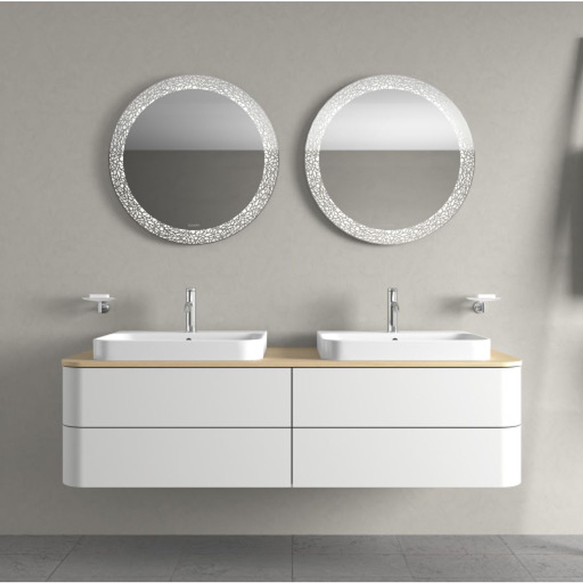 Duravit Happy D.2 Plus håndvask, 60x46 cm, hvid