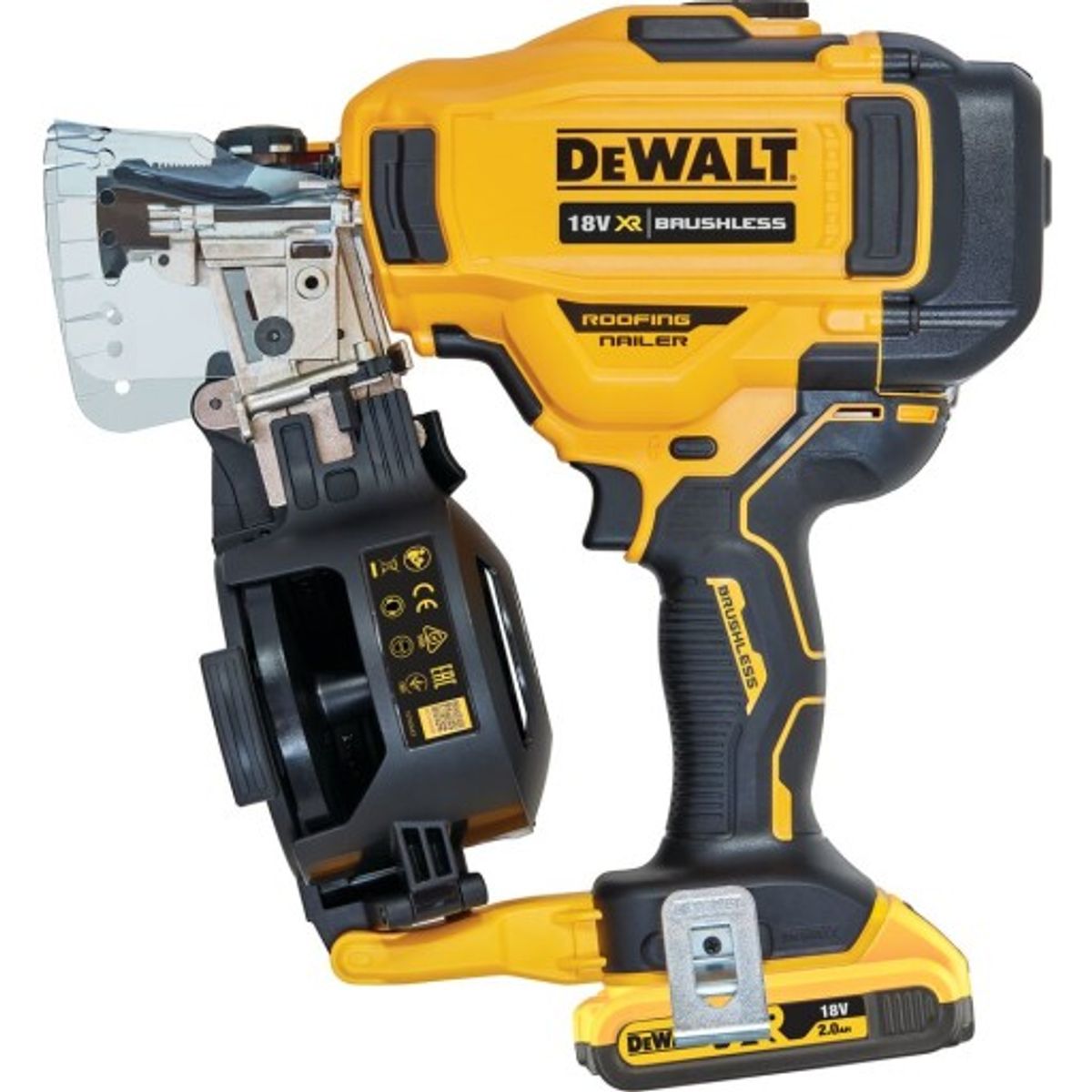 DEWALT 18V tromlesømspistol, 2 x 2Ah batterier, DCN45RND2-QW