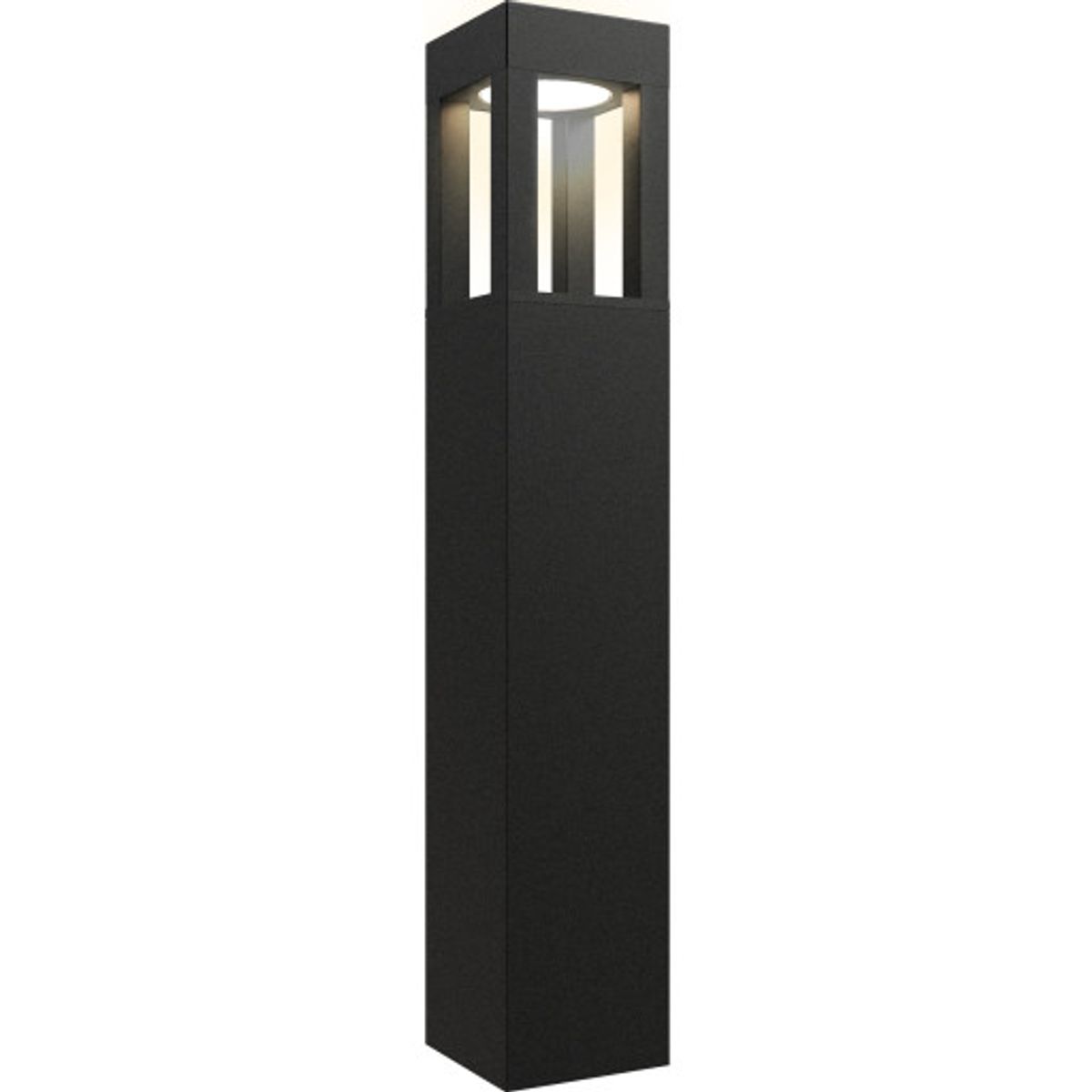 Aries Bollard 900mm Cool White Black