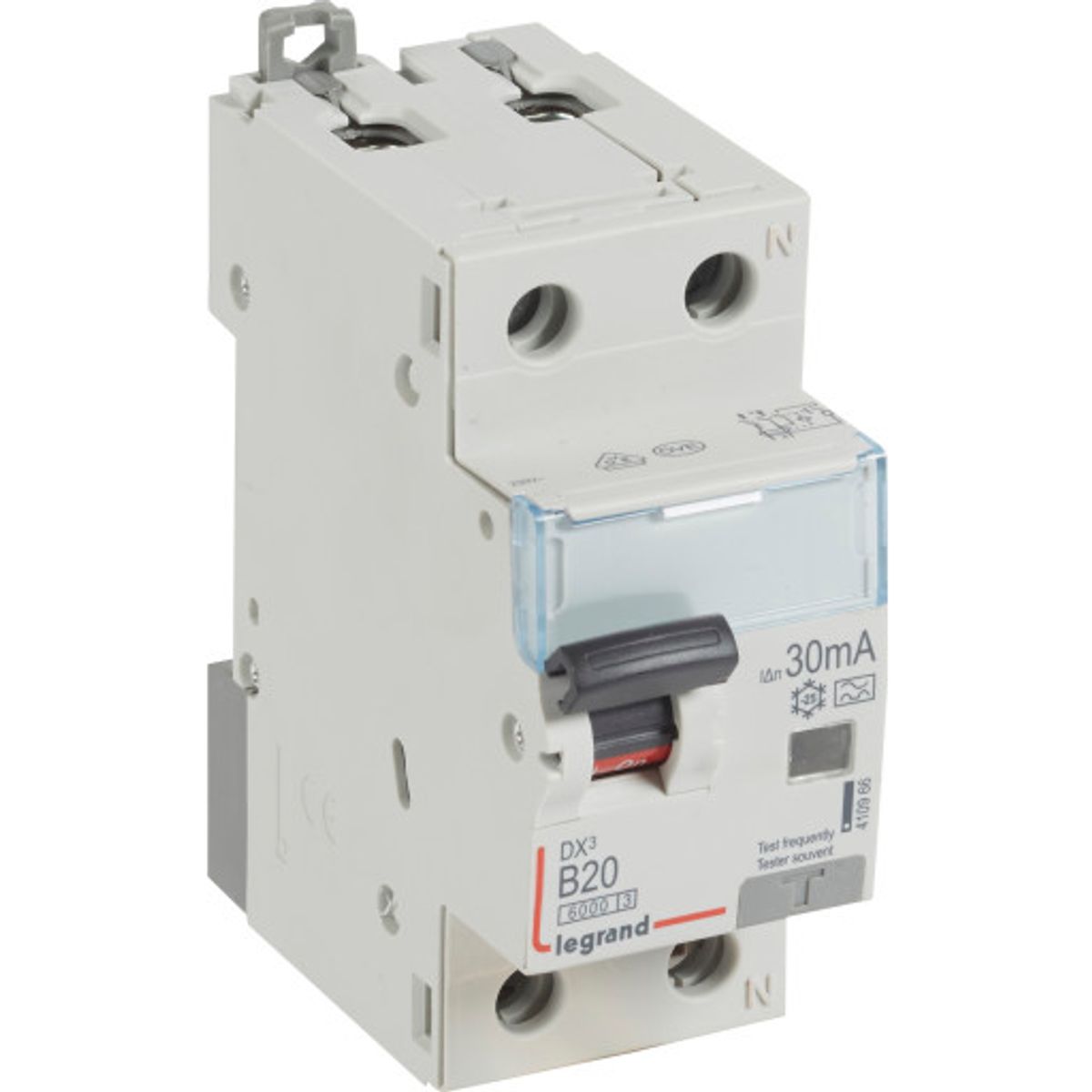 DX3 kombiafbryder HPFI RCBO B 20A 30mA 2P, 6/10kA, 2M, type A