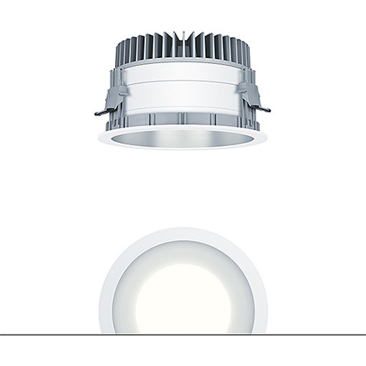 Downlight PANOS 200mm 15W 1576lm 3000K DALI hvid