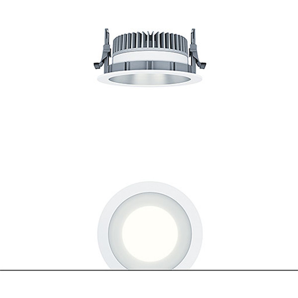 Downlight PANOS 150mm 15W 1764lm 3000K DALI hvid