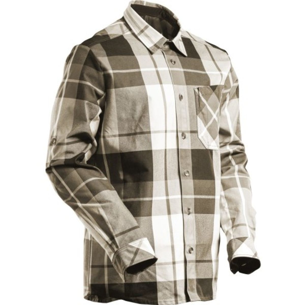 Mascot ternet flannel skjorte 22904-446, mørk sand, str. M