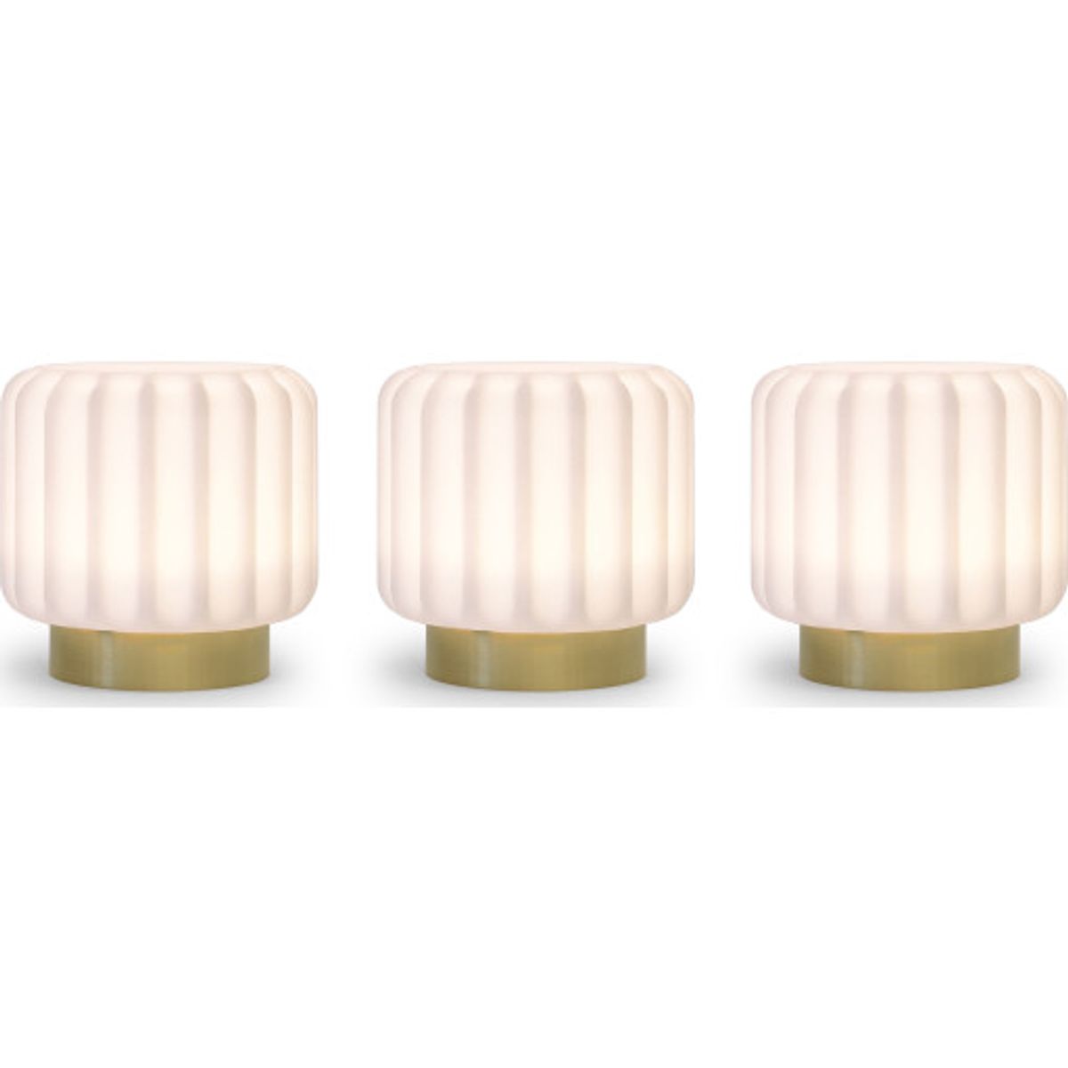 Atelier Pierre Dentelles genopladelig bordlampe, 3 stk, guld