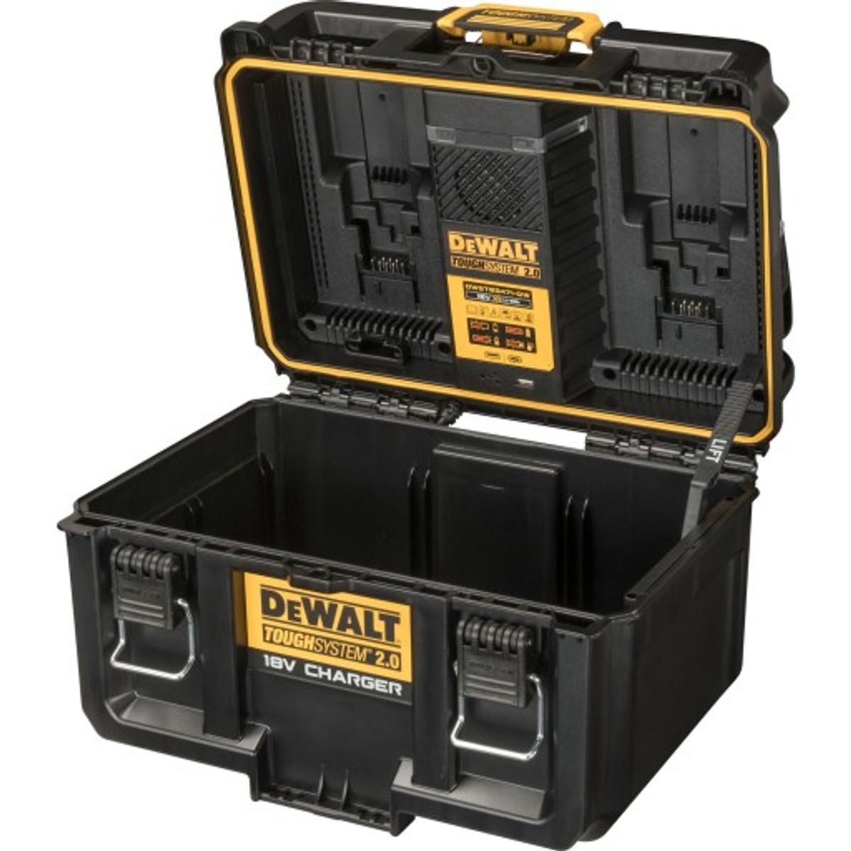 DeWalt Thoughsystem 2.0 værktøjskasse med ladeboks