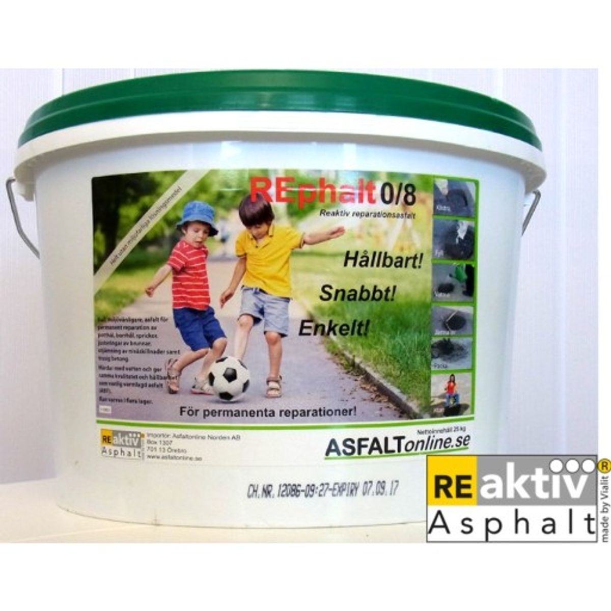 NID Rephalt reparationsasfalt i spand, 25 kg