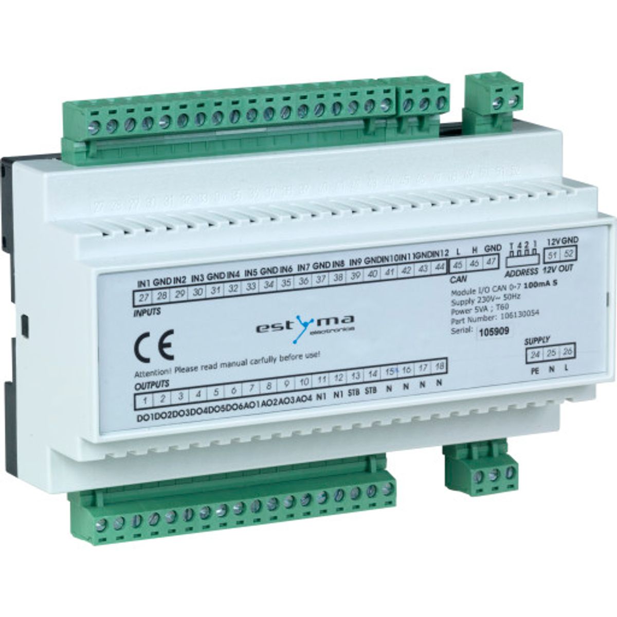 Ekstra i/o modul 0-7 til Metro Compact