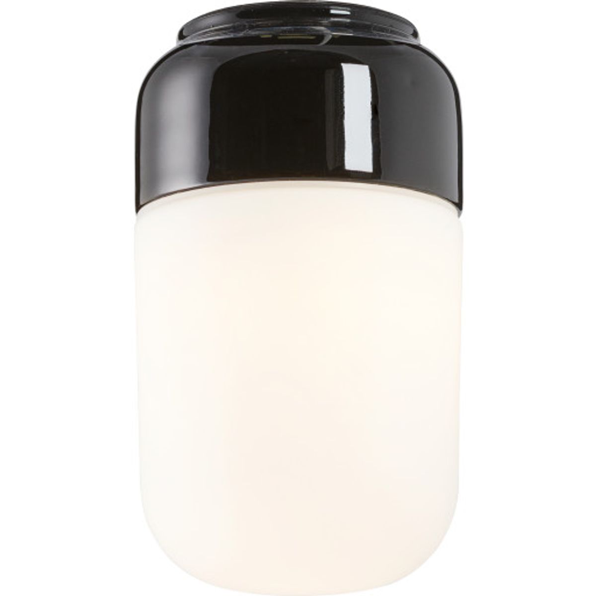 Ifö Ohm loftlampe, sort/opal