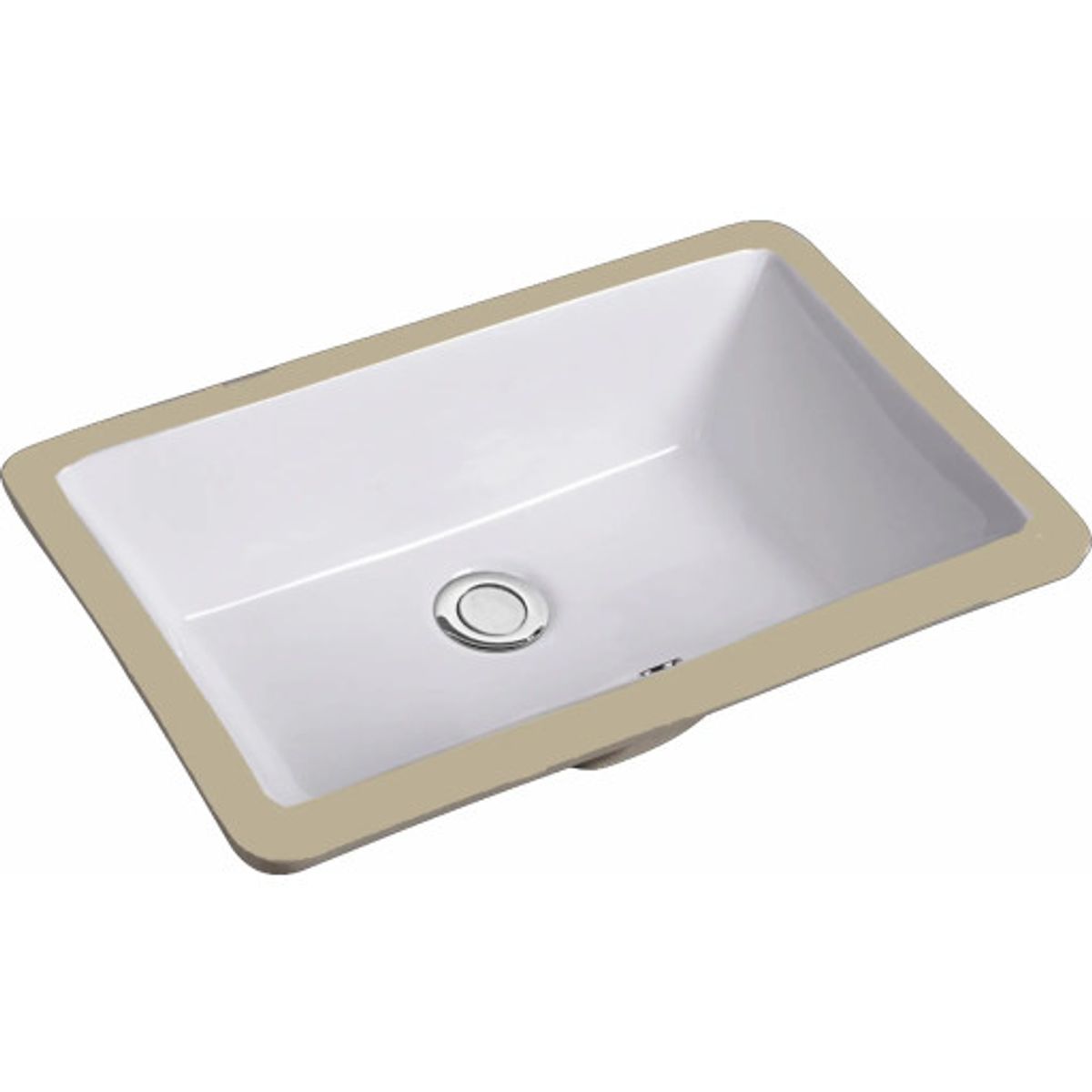 Lavabo Gino porcelænsbadvask 525x345x185 mm underlimning mathvid