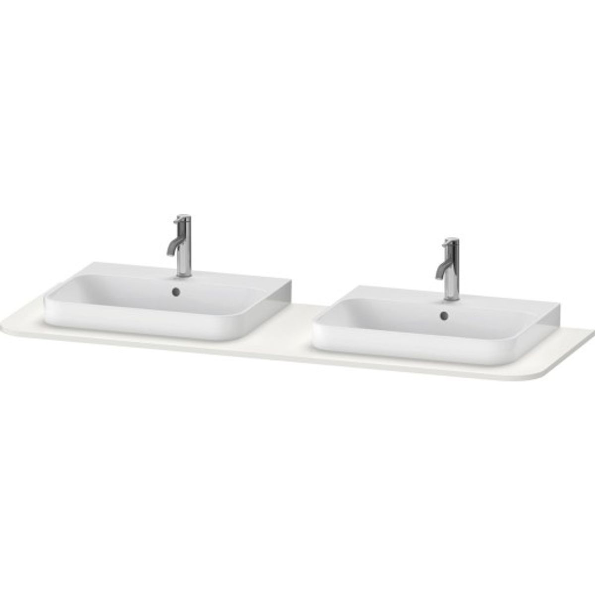 Duravit Happy D.2 Plus bordplade, 160x55 cm, mat hvid